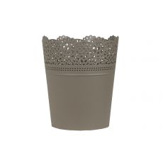 Plastový kvetináč/obal Lace DLAC180, latté mocca