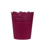 Plastový kvetináč/obal Lace DLAC180, fuksia