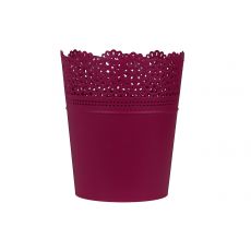 Plastový kvetináč/obal Lace DLAC180, fuksia