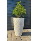 Mrazuvzdorný kvetináč FLOW slim 30cm biely