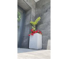 Kvetináč Karo 400x400x600 sivý beton