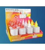 LED elektrická sviečka CORTINA 12cm 1/20/WLC červena