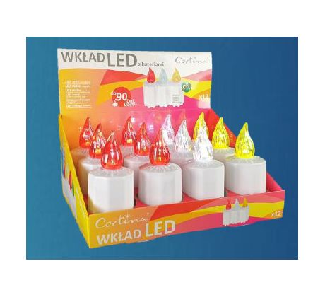 LED elektrická sviečka CORTINA 12cm 1/20/WLC červena