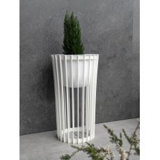 Kvetináč Standy vysoký 53cm+veľký vklad 29,5cm biely